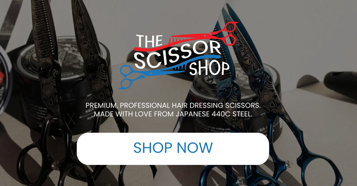 Scissors. Shop The Scissor Shop | Damascus & Japanese Steel Barber Scissors